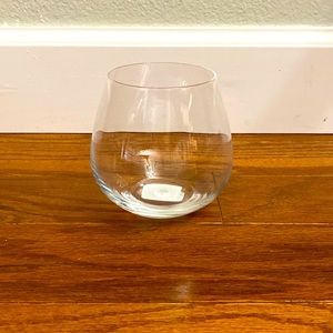 2 Pottery Barn Classico stemless balloon glass